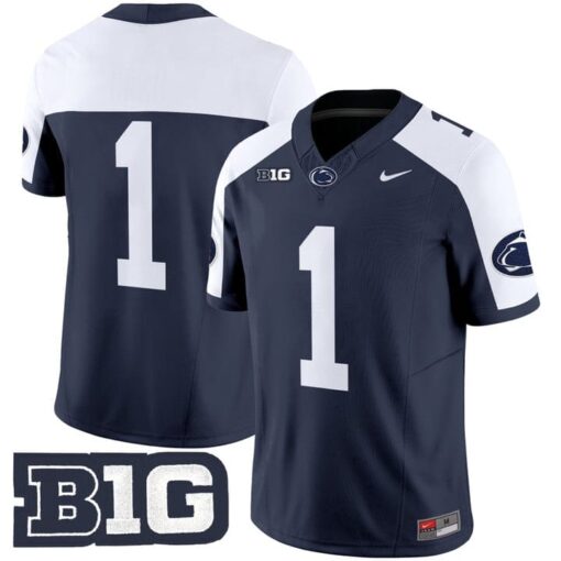 Team Jersey #1 No Name Penn State Nittany Lions 2025 Vapor Stitched - Image 3