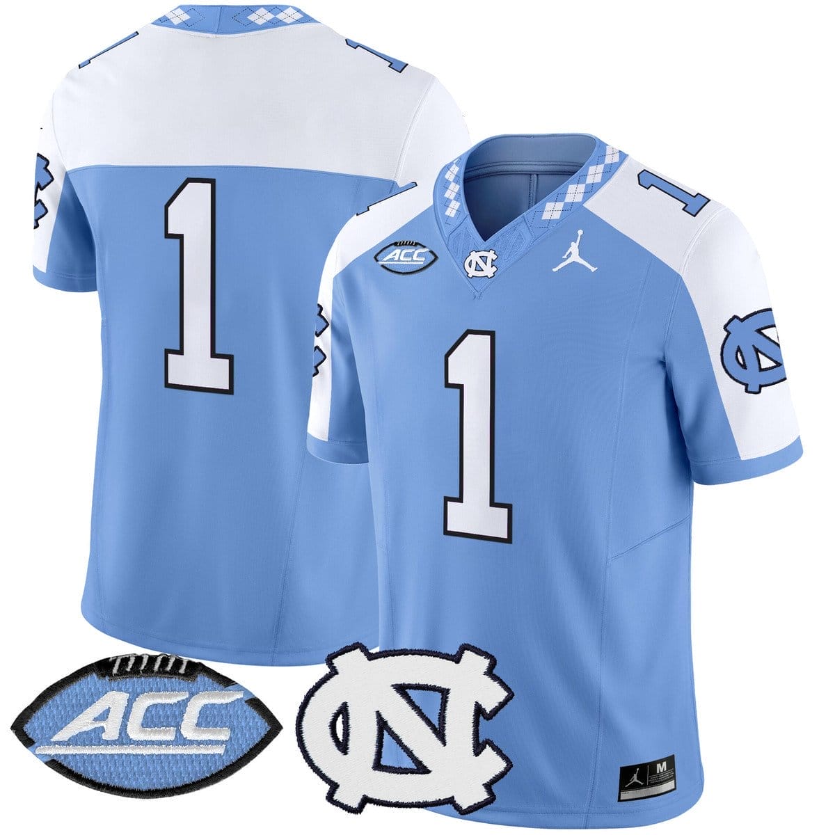 Team Jersey #1 North Carolina Tar Heels 2025 Vapor Limited Stitched 2 Team Jersey #1 North Carolina Tar Heels 2025 Vapor Limited Stitched - Image 2
