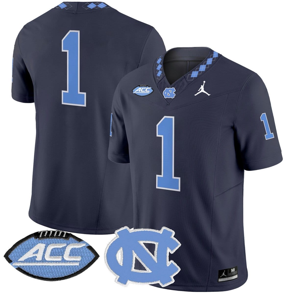 Team Jersey #1 North Carolina Tar Heels 2025 Vapor Limited Stitched 5 Team Jersey #1 North Carolina Tar Heels 2025 Vapor Limited Stitched - Image 5