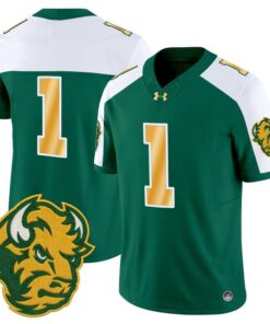 Team Jersey 1 North Dakota State Bison Vapor Limited Stitched Green Alter