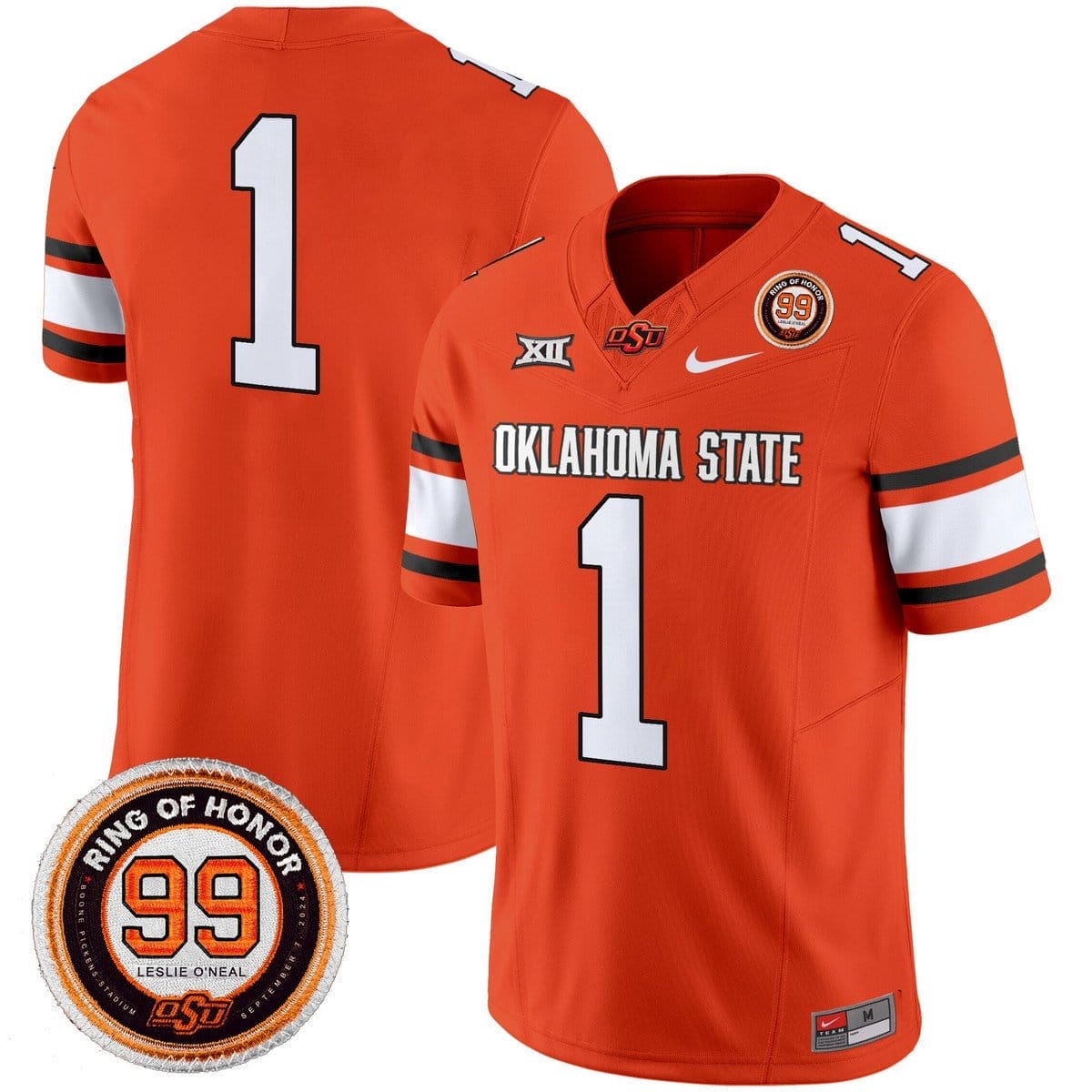 Team Jersey #1 Oklahoma State Cowboys 2025 Leslie O'neal Patch 5 Team Jersey #1 Oklahoma State Cowboys 2025 Leslie O'neal Patch - Image 5