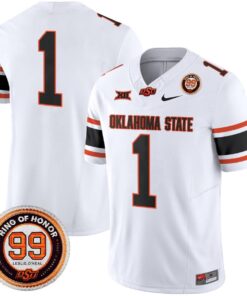 Alternative view of Team Jersey #1 Oklahoma State Cowboys 2025 Leslie O'neal Patch