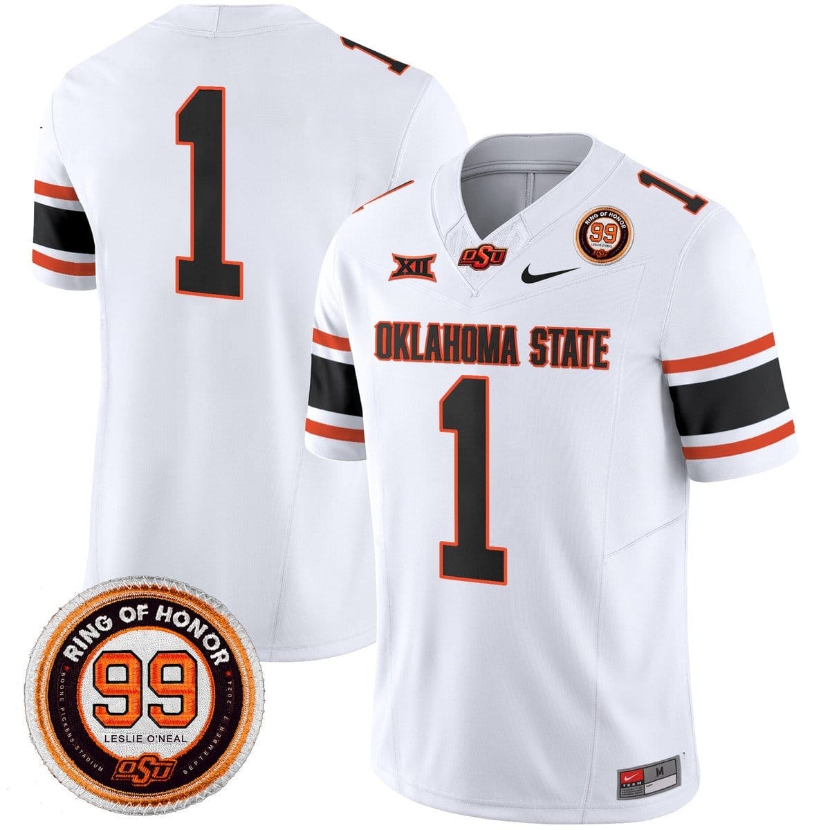 Team Jersey #1 Oklahoma State Cowboys 2025 Leslie O'neal Patch 2 Team Jersey #1 Oklahoma State Cowboys 2025 Leslie O'neal Patch - Image 2