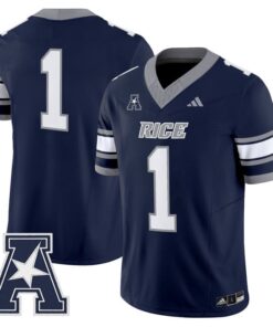 Alternative view of Team Jersey #1 Rice Owls 2025 Vapor Limited Stitched