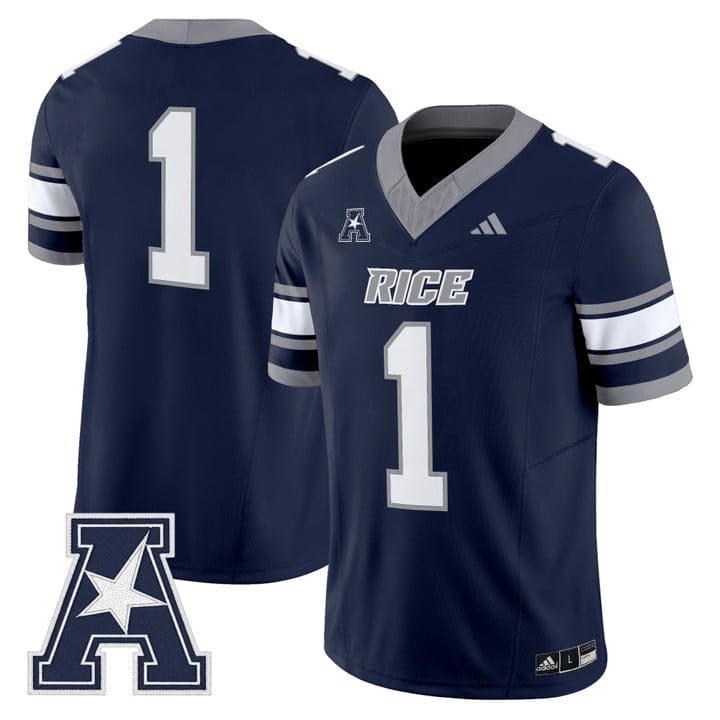 Team Jersey #1 Rice Owls 2025 Vapor Limited Stitched 2 Team Jersey #1 Rice Owls 2025 Vapor Limited Stitched - Image 2