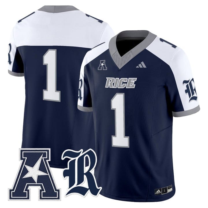 Team Jersey #1 Rice Owls 2025 Vapor Limited Stitched 4 Team Jersey #1 Rice Owls 2025 Vapor Limited Stitched - Image 4