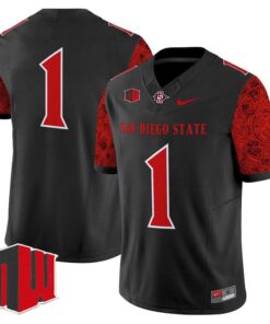 Team Jersey #1 San Diego State Aztecs 2025 Vapor Limited Stitched
