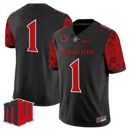 Team Jersey #1 San Diego State Aztecs 2025 Vapor Limited Stitched