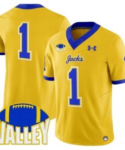 Team Jersey #1 South Dakota State Jackrabbits 2025 Stitched 9 Team Jersey 1 South Dakota State Jackrabbits 2025 Stitched Gold
