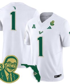 Alternative view of Team Jersey #1 South Florida Bulls Lee Roy Selmon Legacy Stitched