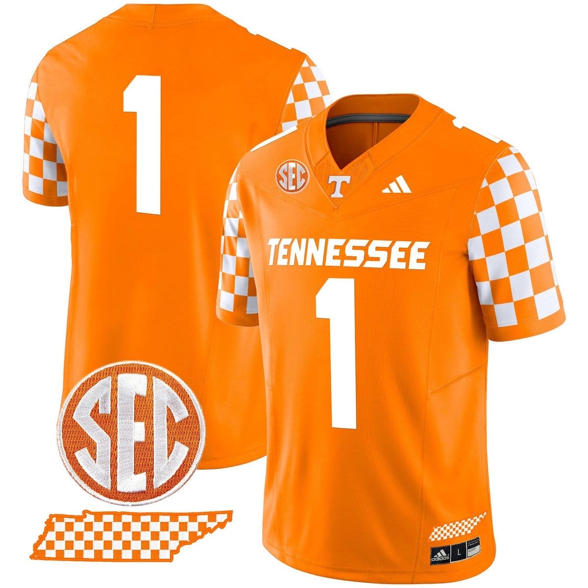 Team Jersey #1 Tennessee Vols Rebrand 2026 Checkerboard Stitched 5 Team Jersey #1 Tennessee Vols Rebrand 2026 Checkerboard Stitched - Image 5