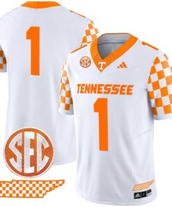 Alternative view of Team Jersey #1 Tennessee Vols Rebrand 2026 Checkerboard Stitched
