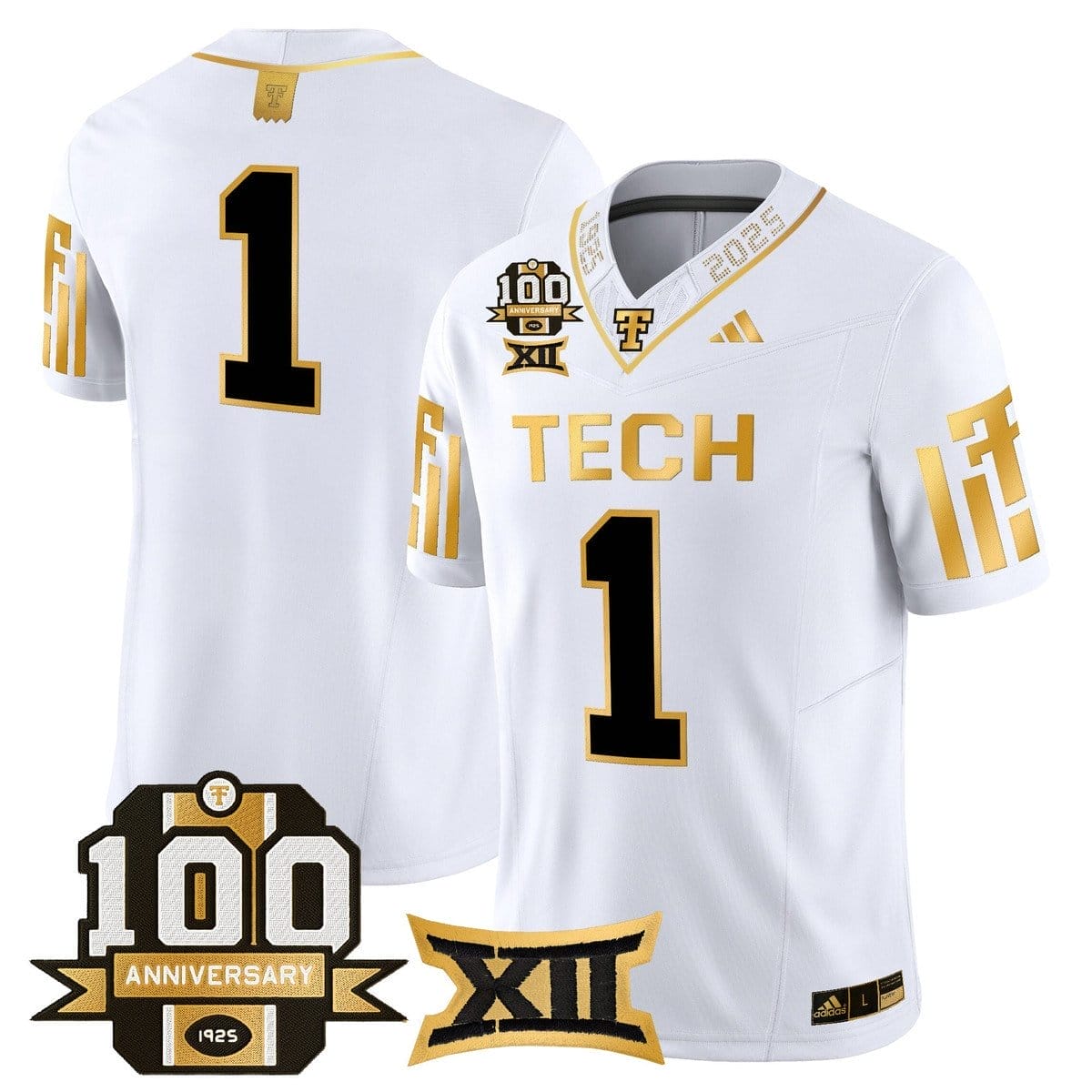 Team Jersey #1 Texas Tech 2025 100th Anniversary Patch Stitched Alternate 4 Team Jersey #1 Texas Tech 2025 100th Anniversary Patch Stitched Alternate - Image 4