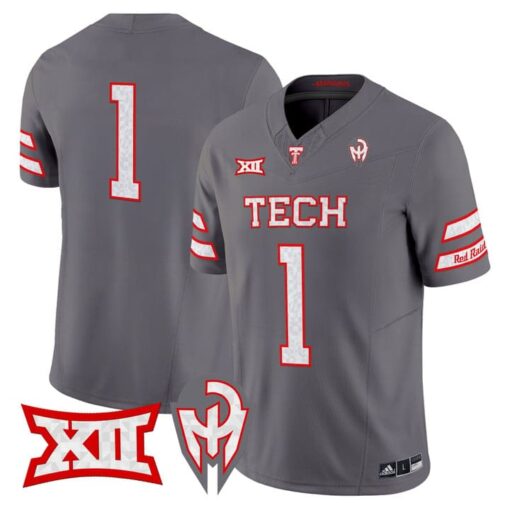 Team Jersey #1 Texas Tech Red Raiders Too Cold Vapor Limited Stitched - Image 3