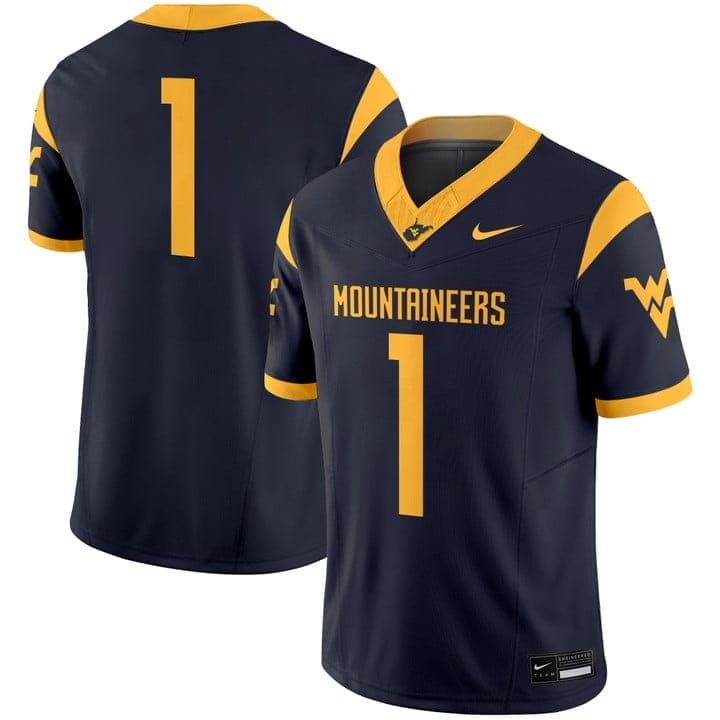 Team Jersey #1 West Virginia Mountaineers 2025 Vapor Limited Stitched 3 Team Jersey #1 West Virginia Mountaineers 2025 Vapor Limited Stitched - Image 3