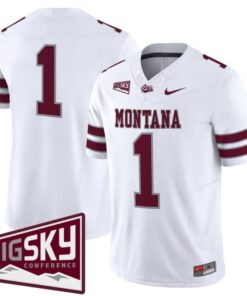 Team Jersey #1 Montana Grizzlies 2025 Vapor Limited Stitched Black Alter 9 Team Jersey 1 White
