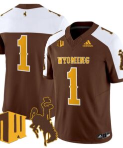 Alternative view of Team Jersey #1 Wyoming Cowboys 2025 Vapor Limited Stitched