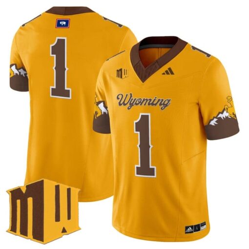Team Jersey #1 Wyoming Cowboys 2025 Vapor Limited Stitched - Image 4