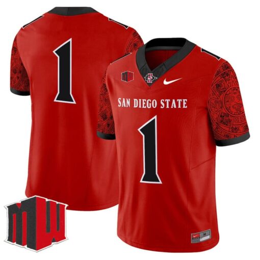 Team Jersey #1 San Diego State Aztecs 2025 Vapor Limited Stitched - Image 2