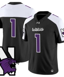 Alternative view of Team Jersey #1 Northwestern Wildcats Honoring 95 Vapor Limited Stitched