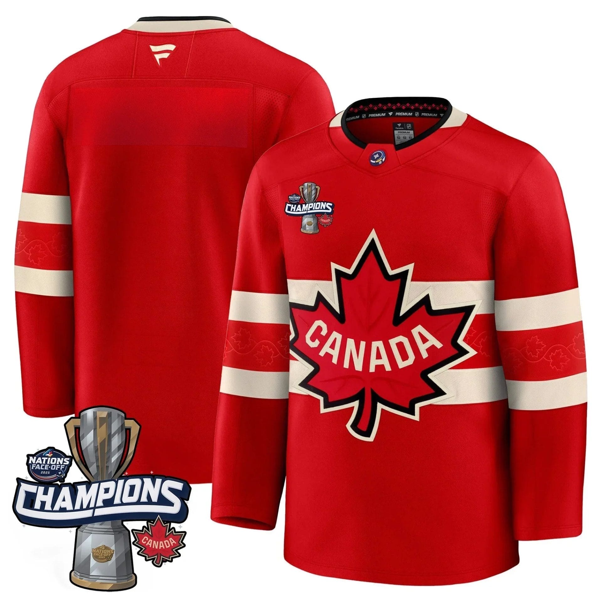 Men Canada 2025 4 Nations Face-Off Champions Jersey - All Stitched 3 Men Canada 2025 4 Nations Face-Off Champions Jersey - All Stitched - Image 3