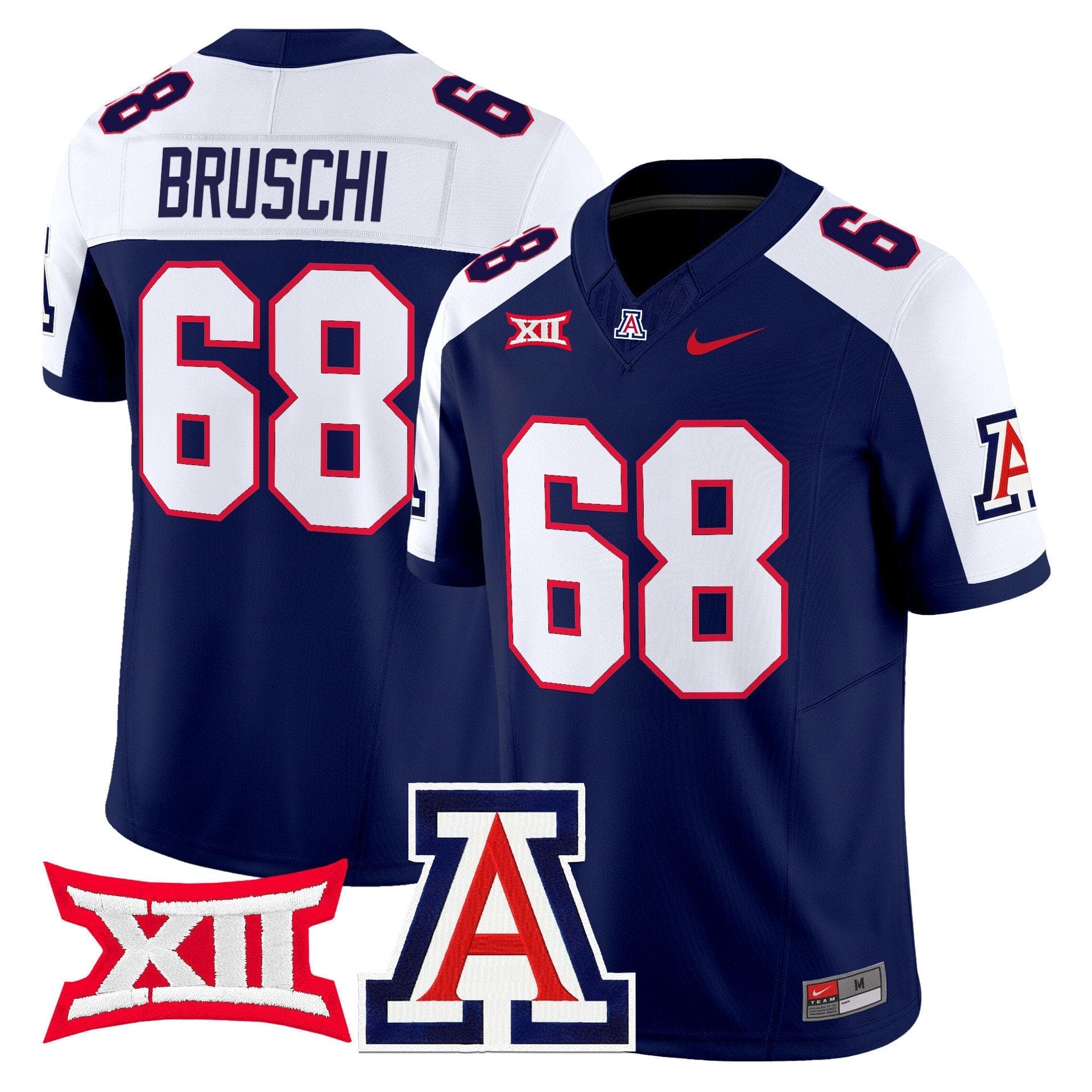 Tedy Bruschi Jersey #68 Arizona Wildcats 2025 Limited Stitched 1 Tedy Bruschi Jersey #68 Arizona Wildcats 2025 Limited Stitched