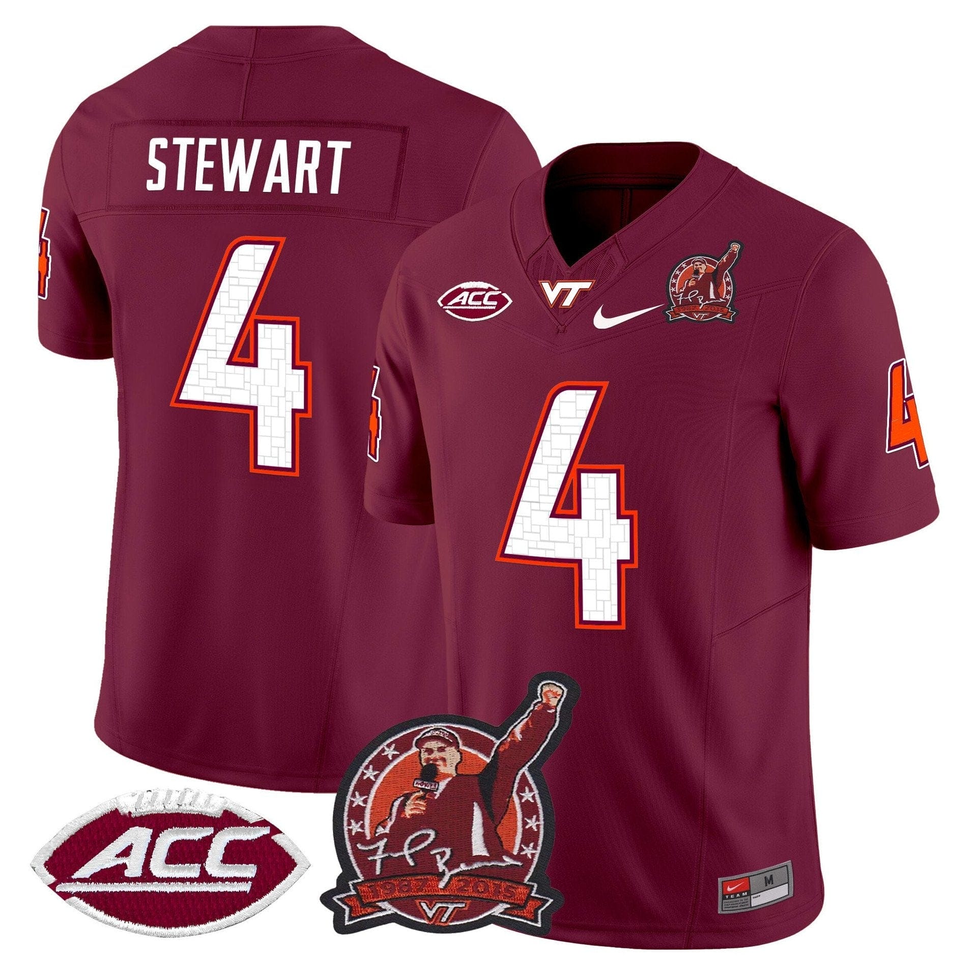 Terion Stewart Jersey #4 Virginia Tech Hokies Coach Frank Beamer 2025 3 Terion Stewart Jersey #4 Virginia Tech Hokies Coach Frank Beamer 2025 - Image 3