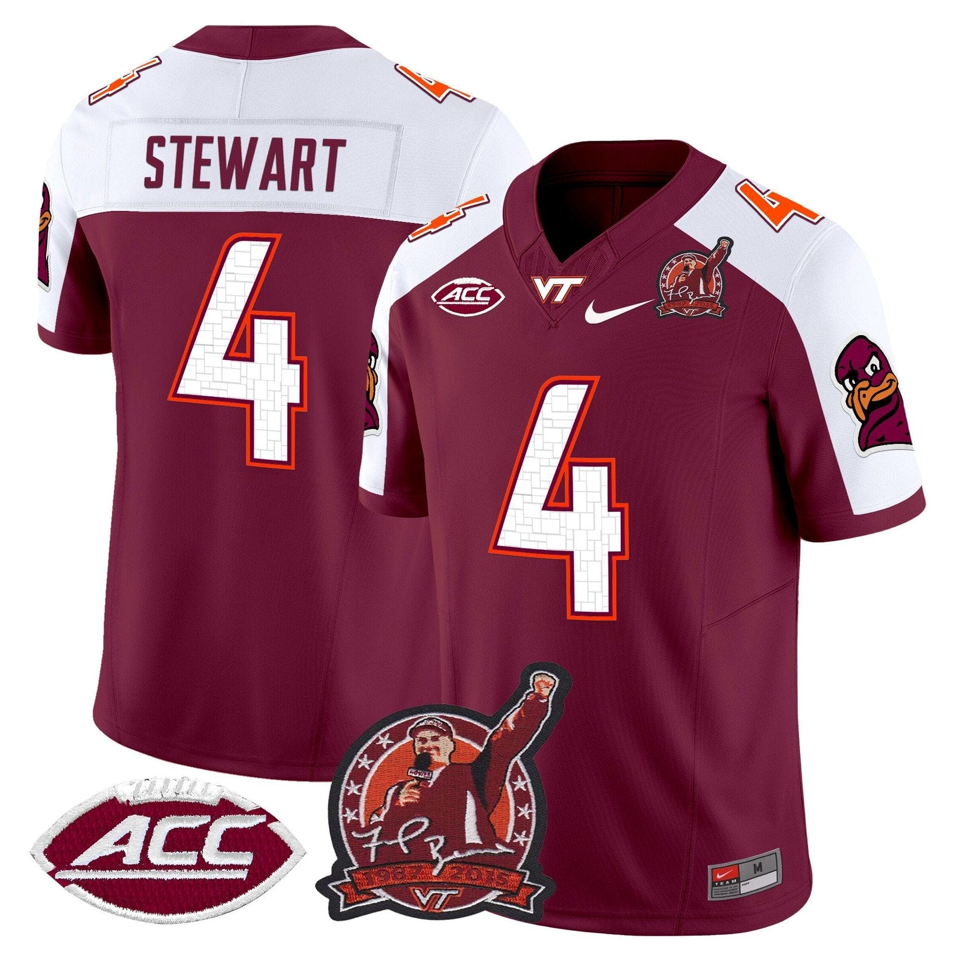 Terion Stewart Jersey #4 Virginia Tech Hokies Coach Frank Beamer 2025 2 Terion Stewart Jersey #4 Virginia Tech Hokies Coach Frank Beamer 2025 - Image 2