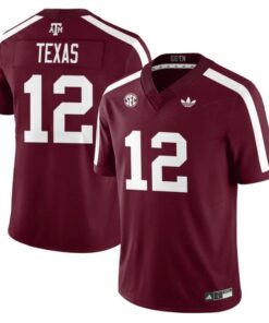Alternative view of Texas Jersey #12 Texas A&M Aggies 1975 Throwback Stitched