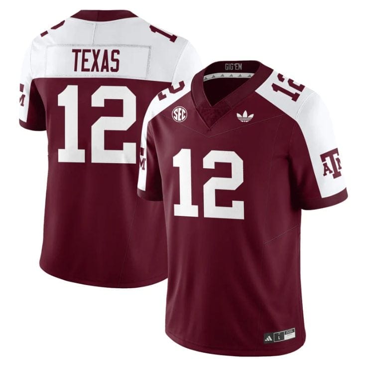 Texas Jersey #12 Texas A&M Aggies 1975 Throwback Stitched