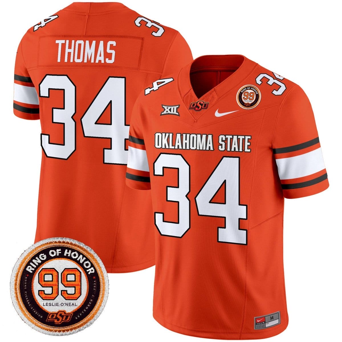 Thurman Thomas Jersey #34 Oklahoma State Cowboys 2025 Leslie O'neal - Image 5