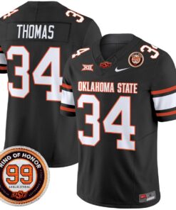 Thurman Thomas Jersey #34 Oklahoma State Cowboys 2025 Leslie O'neal