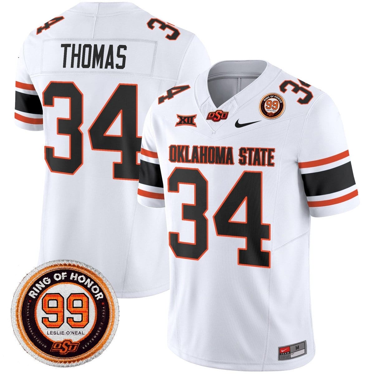 Thurman Thomas Jersey #34 Oklahoma State Cowboys 2025 Leslie O'neal - Image 2