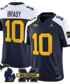 Tom Brady Jersey 10 Michigan Wolverines 2025 Limited V2 Stitched Navy Alter 265196ff 5123 4b87 b254 df7ef93937cc