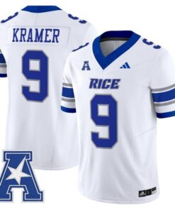 Tommy Kramer Jersey #9 Rice Owls 2025 Vapor Limited Stitched