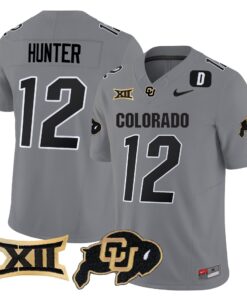 Travis Hunter Jersey 12 Colorado Buffaloes 2025 Limited Stitched Gray