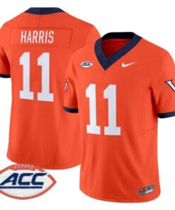 Trell Harris Jersey 11 Virginia Cavaliers 1995 Throwbacks Stitched Orange