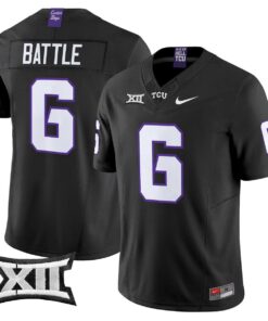 Trent Battle Jersey #6 TCU Horned Frogs 2025 Vapor Limited Stitched