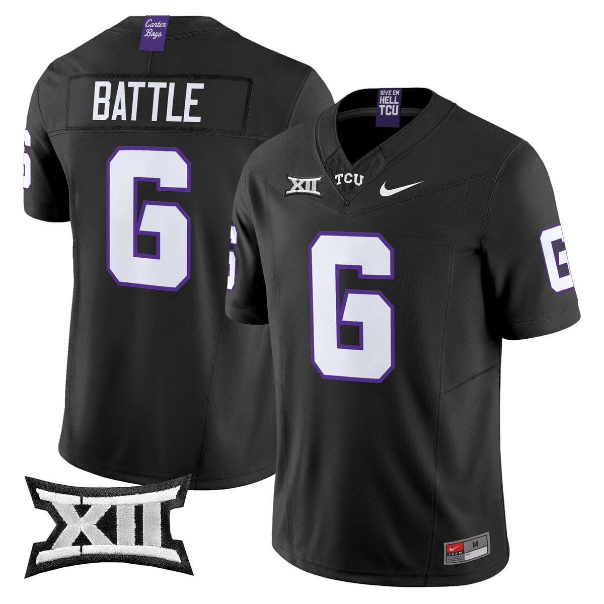 Trent Battle Jersey #6 TCU Horned Frogs 2025 Vapor Limited Stitched