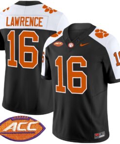 Trevor Lawrence Jersey 16 Clemson Tigers 2025 Vapor Limited Stitched Black Alter