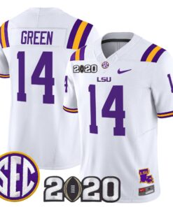 Trey'Dez Green Jersey #14 LSU Tigers 2020 National Champions Stitched
