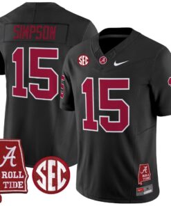 Ty Simpson Jersey #15 Alabama Crimson Throwback Alabama Map Stitched