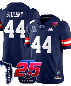 Alternative view of Tyler Stolsky Jersey #44 Florida Atlantic Football 25th Season Stitched