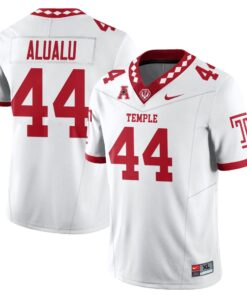 Alternative view of Tyree Alualu Jersey #44 Temple Football 2025 Vapor Limited Stitched