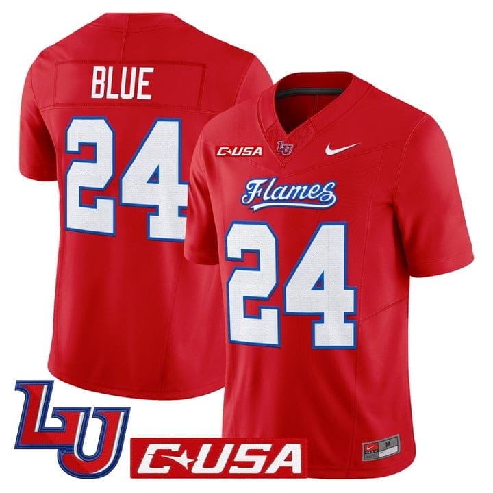 Vaughn Blue Jersey #24 Liberty Flames 2025 Vapor Limited Stitched 5 Vaughn Blue Jersey #24 Liberty Flames 2025 Vapor Limited Stitched - Image 5