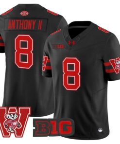 Vinny Anthony II Jersey #8 Wisconsin Badgers Throwback Stitched