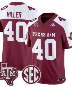 Von Miller Jersey 40 Texas A M Aggies 2025 Vapor Stitched Maroon Alternate