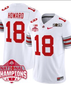 Alternative view of Will Howard Jersey #18 Ohio State 2025 CFP Patch National Champions