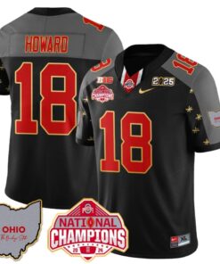 Alternative view of Will Howard Jersey #18 Ohio State National Champions 2025 Patch