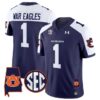 War Eagles Jersey 1 Auburn Tigers 2025 Alabama Patch Stitched Navy Alter